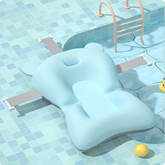 Baby Bathing Non-slip Mat with Pocket Bath Net