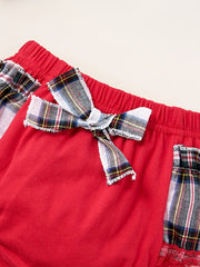 Baby Girl's Bow Plaid Training Pants