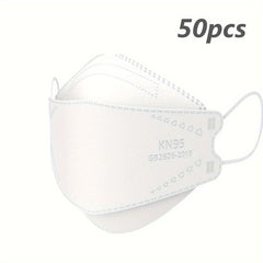 50pcs KN95 Disposable Face Masks For Adults & Teens Tri Fold Cup 3D