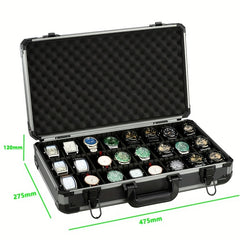 24 Slot Aluminum Watch Storage Display Box