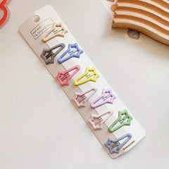 10pcs Cartoon Candy Sweet Heart Star Hair Clips for Girls
