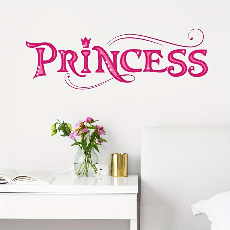 Princess Slogan Sticker - Removable Waterproof Vinyl for Room Decoration