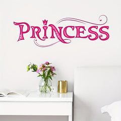 Princess Slogan Sticker - Removable Waterproof Vinyl for Room Decoration