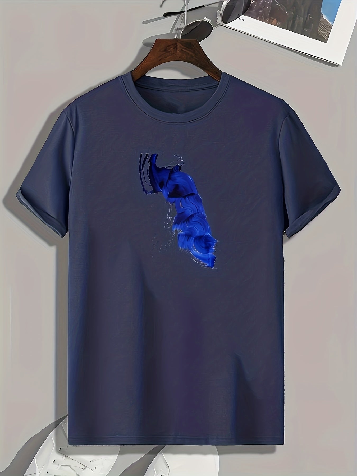 Abstract Brush Stroke Print Men's Tee