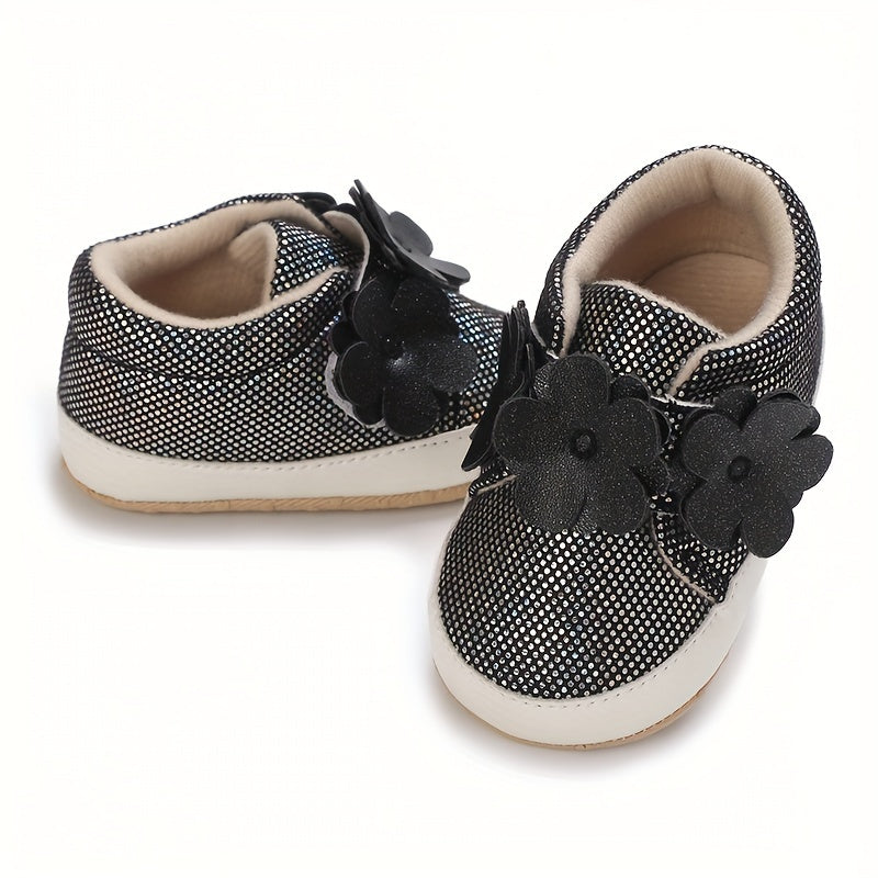 Flower Sneakers for Baby Girls Lightweight Non Slip Shoes