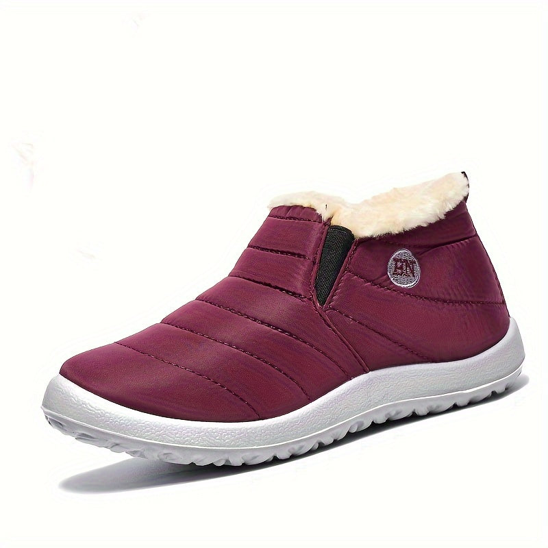 Fur Lined Thermal Snow Boots Waterproof Ankle Boots