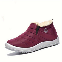 Fur Lined Thermal Snow Boots Waterproof Ankle Boots