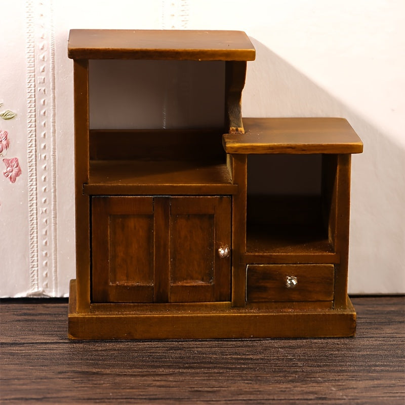 1/12 Dollhouse Storage Cabinet Display Rack Drawer Chest Home Decor