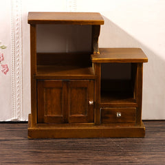 1/12 Dollhouse Storage Cabinet Display Rack Drawer Chest Home Decor