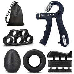 Hand Grip Strengthener Set - Adjustable Resistance Forearm Trainer for Men