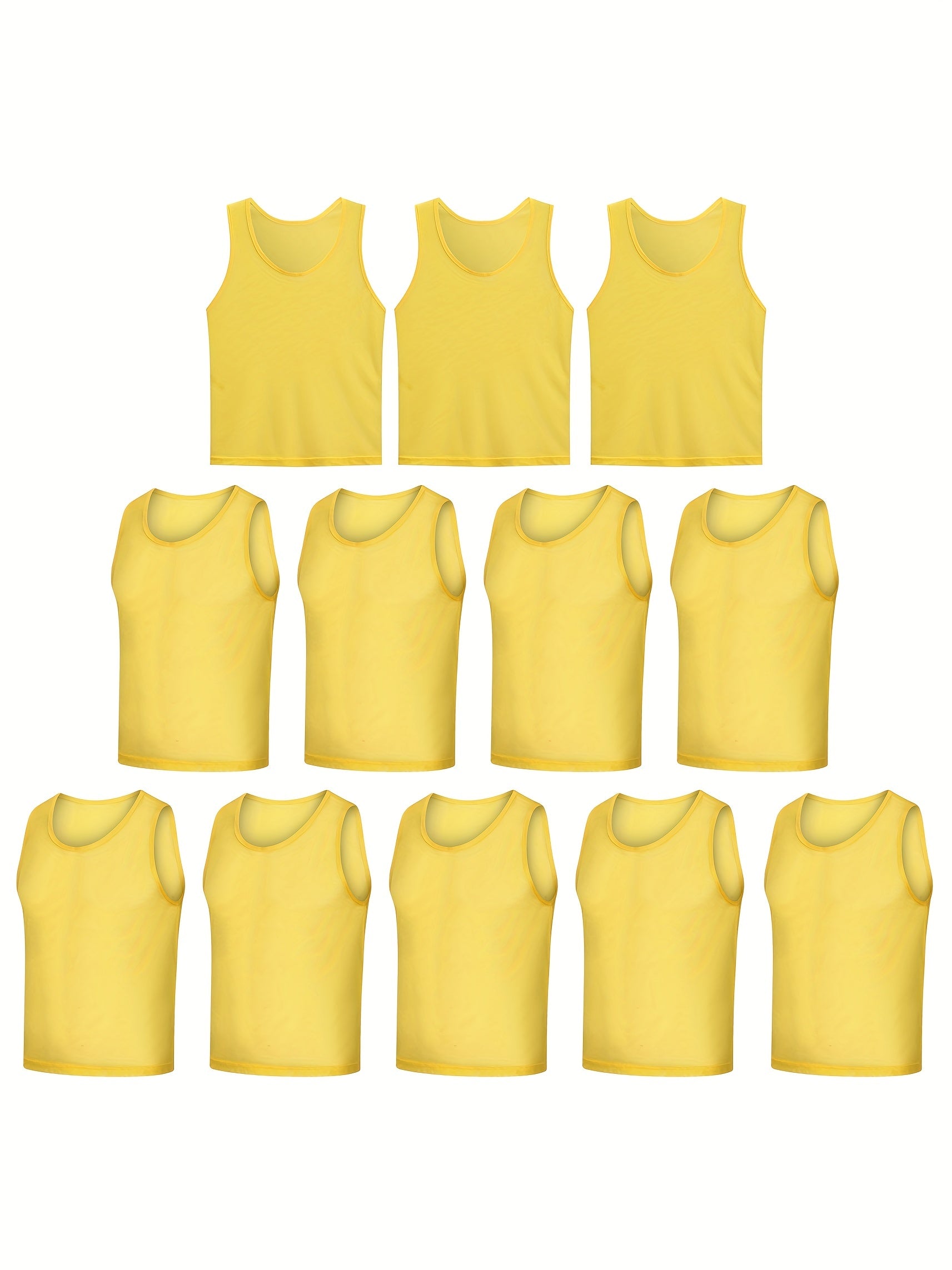 12pcs Men's Sleeveless Round Neck Tank Top for Summer Training