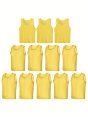 12pcs Quick Dry Soccer Practice Vests Pinnies Jerseys Soccer Bibs For Adult
