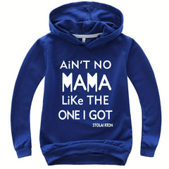 Cozy Letter Print Hoodie For Boys Girls Toddlers 1 SIZE UP