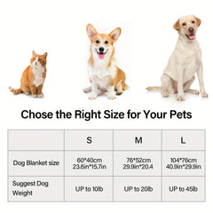 Cute Elephant Pet Blanket for Dogs & Cats, Cozy Winter Blanket for Extra Warmth