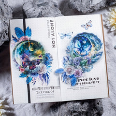 10pcs Moonlight Butterfly Decorative Stickers Pack Waterproof Scrapbook Journal