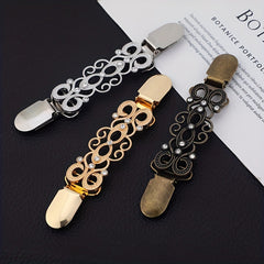 Vintage Metal Shawl Clip Women Scarf Sweater Brooch Boho Cardigan Pin