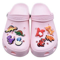 39pcs Dinosaur Shoe Charms For Clogs Slides Sandals PVC Shoe Decorations
