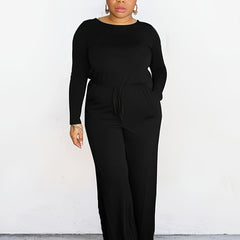Casual Jumpsuit with Drawstring Waist