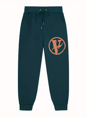 Men's V Print Joggers Casual Loose Fit Pants