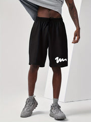 Casual Street Cartoon Print Stretch Drawstring Shorts