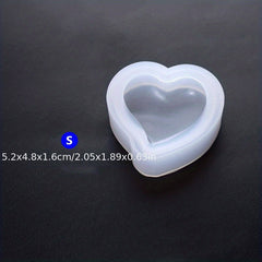 Silicone Epoxy Resin Mold Heart Shaped for DIY Jewelry Pendant Making