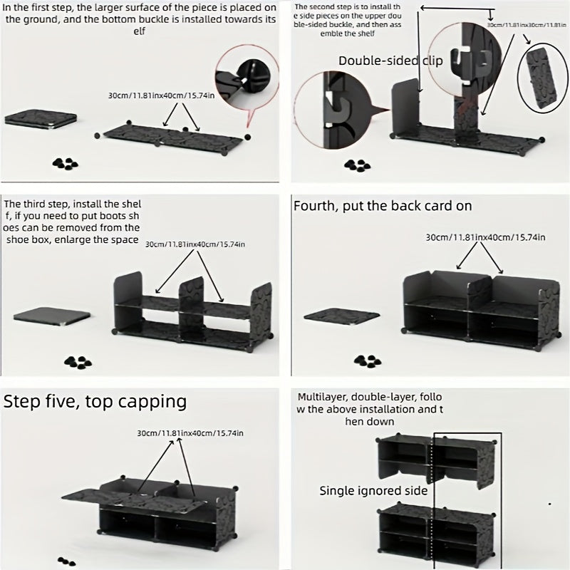 1pc Side Door Shoe Storage Rack Dust Proof Organizer
