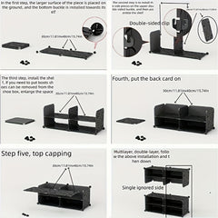 Foldable Shoes Storage Box With Doors, Portable Dustproof Shelf