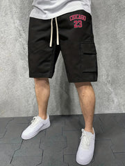 Men's Knee Long Chicago Graphic Shorts