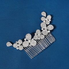 Rhinestone Flower Hair Comb for Girls Women