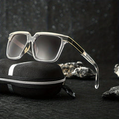 Men's Square Frame Steampunk Sunglasses UV Protection