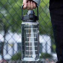 Large Capacity BPA-Free Straw Water Bottle 67oz Leak Proof Portable Bottle