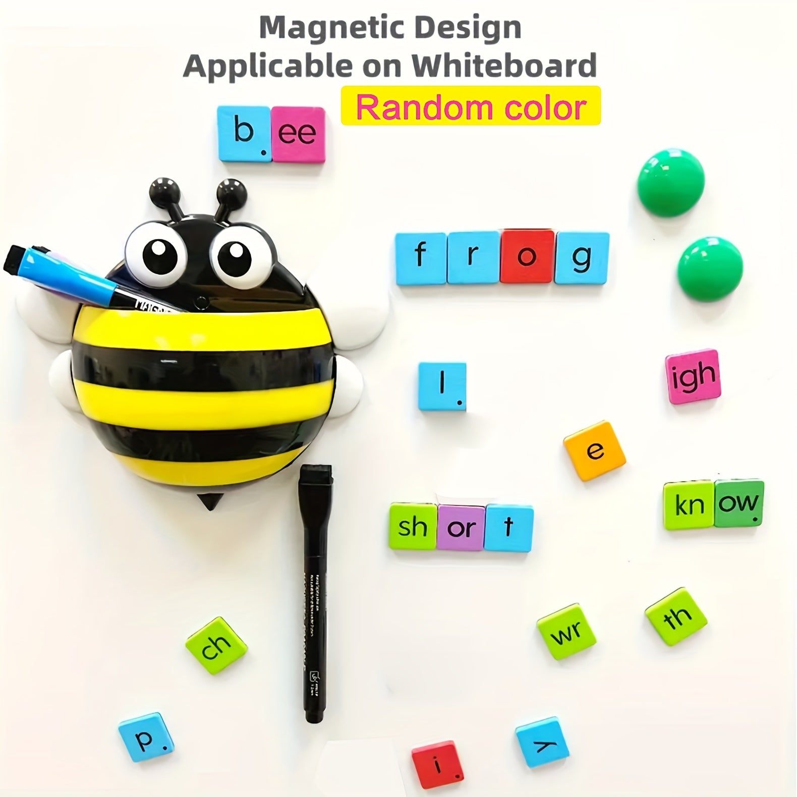 100pcs Magnetic Letters & Words Set Square Shape Educational Durable