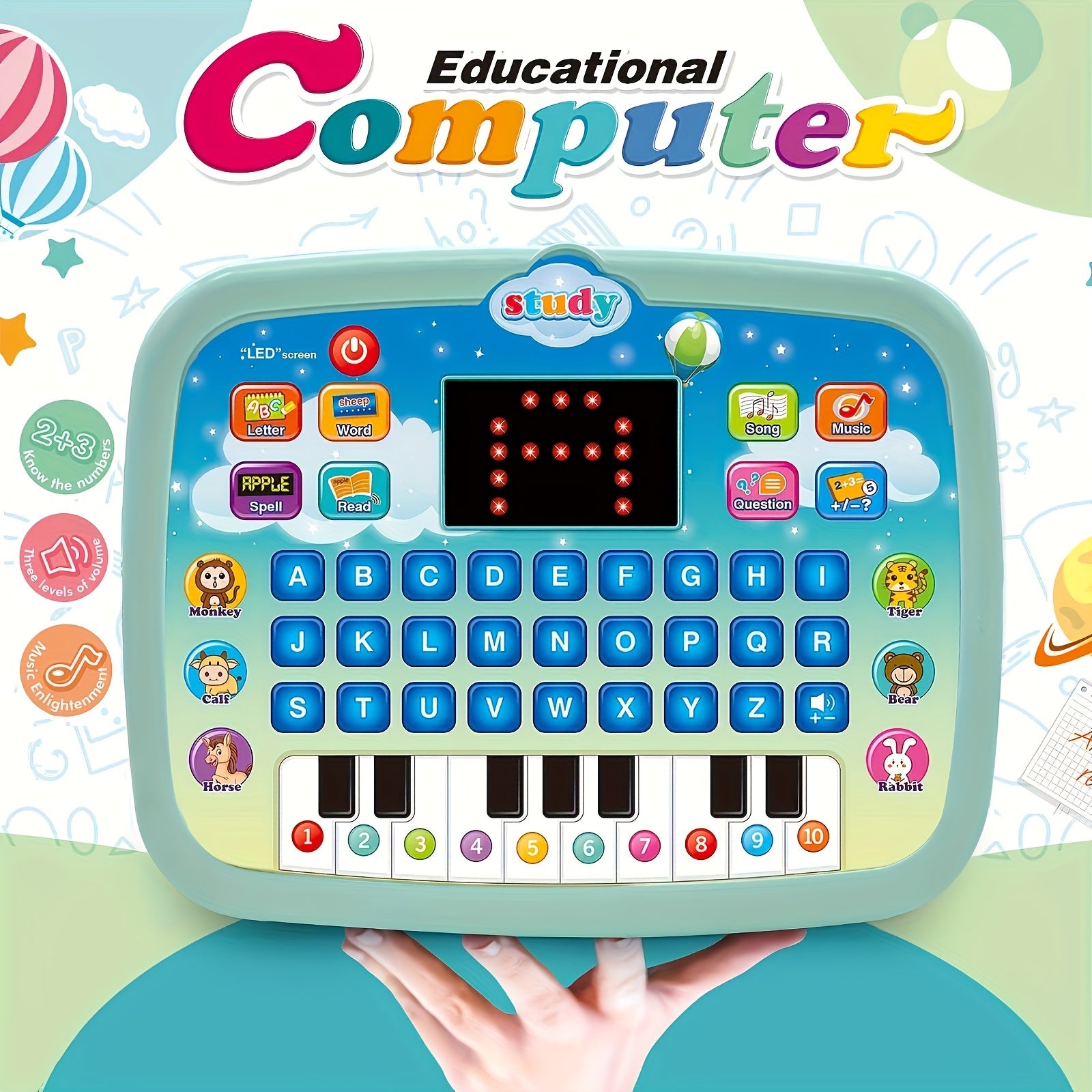 Interactive Learning Mat for Kids with LED Screen