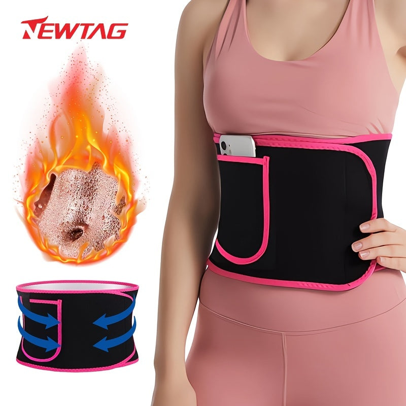Silver Fabric Waist Protector Sweatband Adjustable Waist Training Fitness Belt