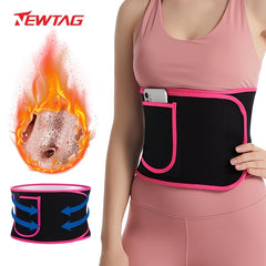 Silver Fabric Waist Protector Sweatband Adjustable Waist Training Fitness Belt