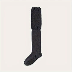 Solid Thigh High Socks Over The Knee Stockings Women's Hosiery