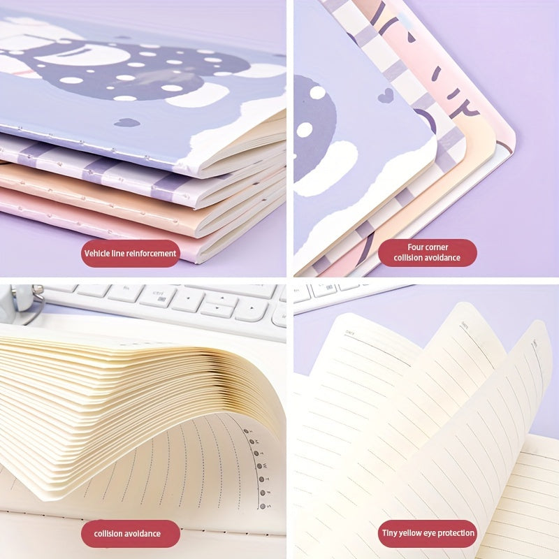 4pcs A5 Car Line Book Cartoon Notepad Student Supplies Learning Stationery