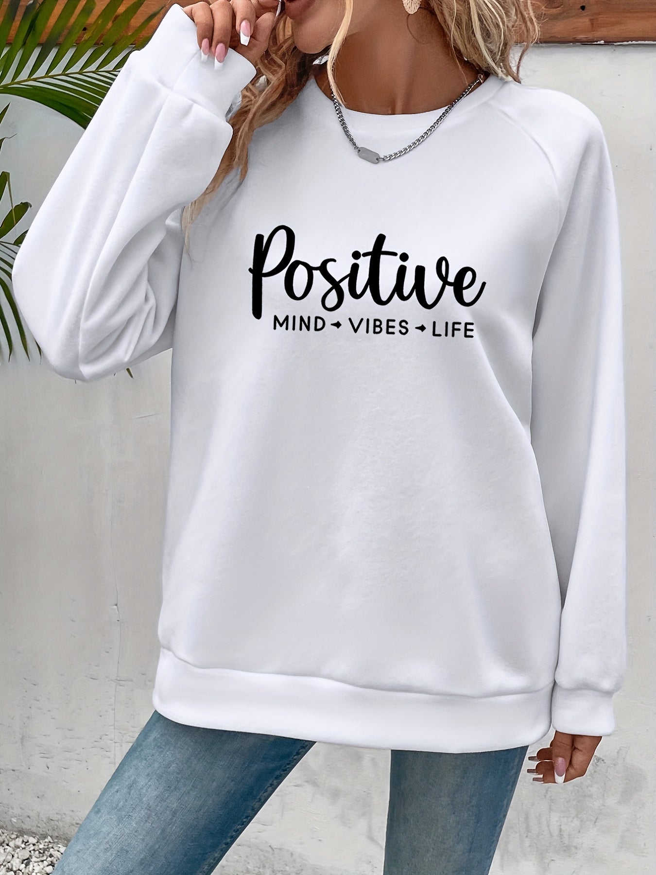 Casual Long Sleeve Crew Neck Sweatshirt for Women