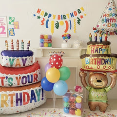 Birthday Cake Balloon Birthday Party Decoration Room Beach Party Supplies