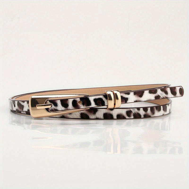 Thin Golden Buckle Belt For Dresses Pants