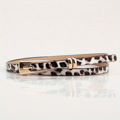 Thin Golden Buckle Belt For Dresses Pants