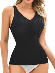Lace Decor Shapewear Compression Body Shaper Sleeveless Top
