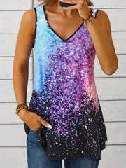 Sleeveless V Neck Tank Top for Women