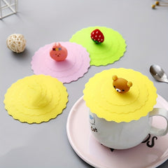 Cartoon Pattern Silicone Cup Cover Anti-leakage Dust-proof