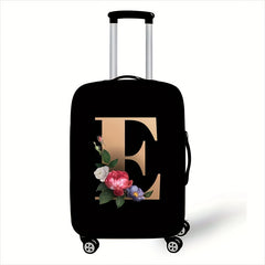 Flower Letters Travel Luggage Cover Elastic Dustproof Protective Washable Case