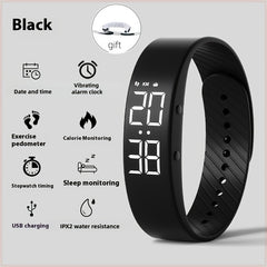 Multifunctional Sports Watch Soft Silicone Strap Lightweight Vibration Alarm Uni