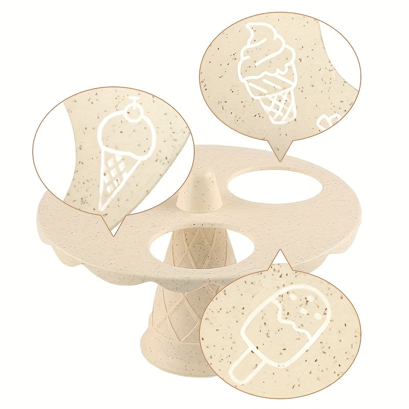 Kids Play Kitchen Pretend Play Food Ice Cream Cake Mold Toy Sand Digging Tool
