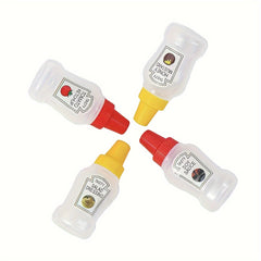 4pcs Portable Mini Tomato Sauce Bottles for Outdoor Picnic