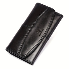 HUMERPAUL Women'S Leather Long Wallet Large Capacity Casual Style