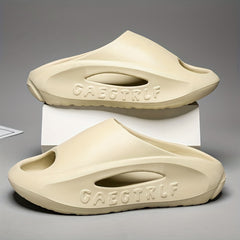 Men's Non Slip Platform Slides Soft Sole Cloud Slides Indoor Outdoor